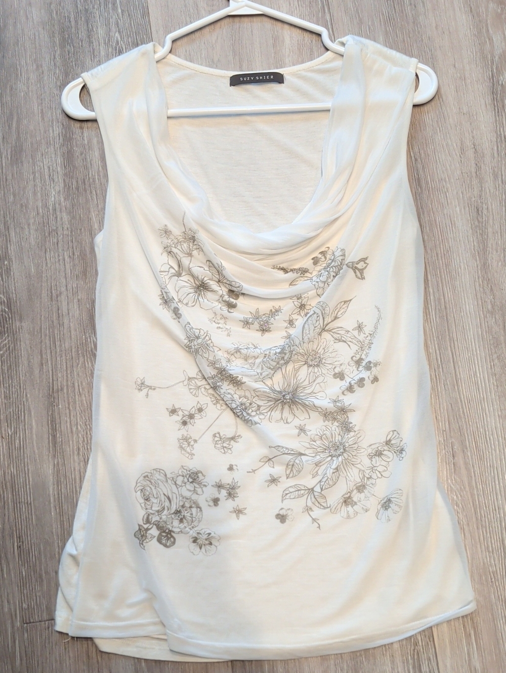 ​✨ Suzy Shier Sleeveless Cowl Neck Double Layer Top ✨